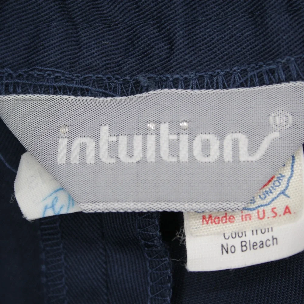 Intuition Vintage Women Blue Pleated Union Made A-Line Skirt Size 4‎